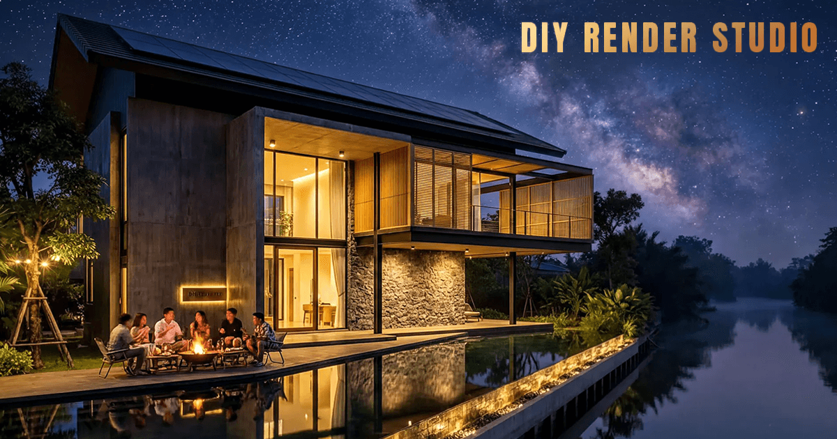 DIY Render Studio | AI ออกแบบบ้าน ออกแบบภายใน ออกแบบสถาปัตยกรรม